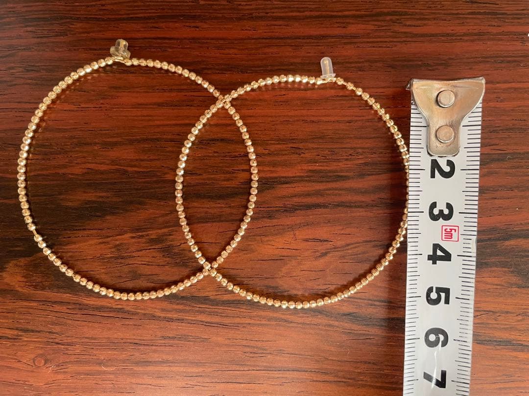 MIZUKIゴールド ビーズピアス 5cm