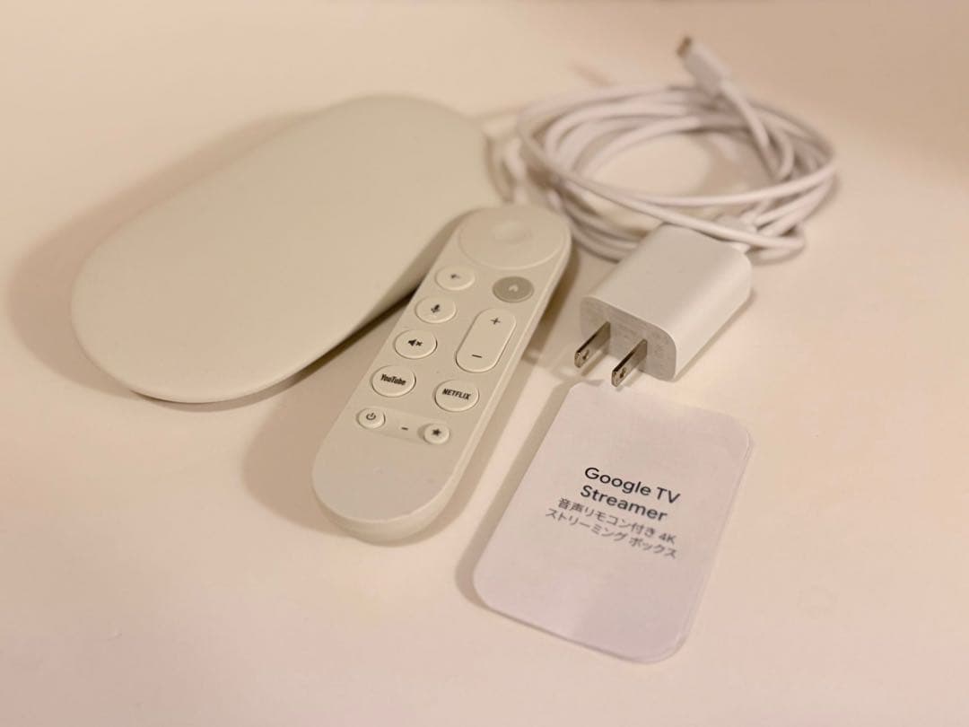 Google TV Streamer 4K (リモコン用電池は別売りです）中古
