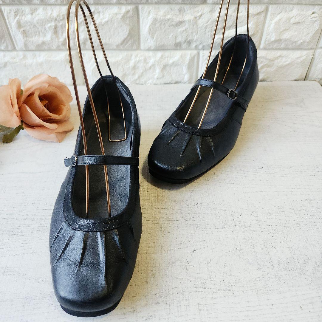 美品 asics walking✨コンフォートストラップパンプス 黒 4E