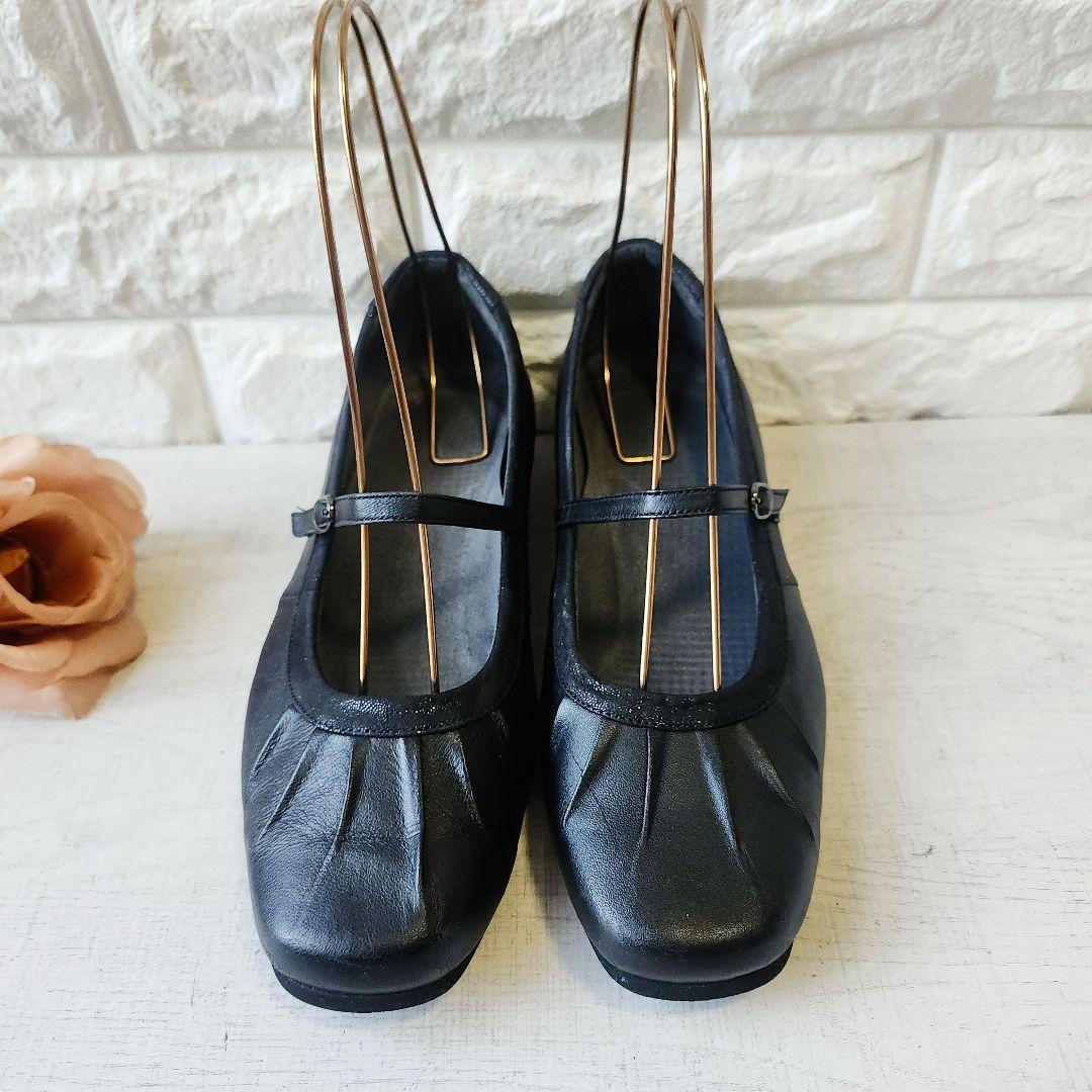 美品 asics walking✨コンフォートストラップパンプス 黒 4E