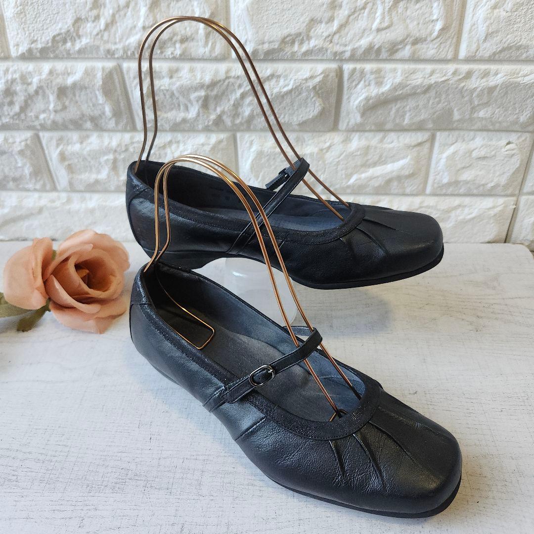 美品 asics walking✨コンフォートストラップパンプス 黒 4E