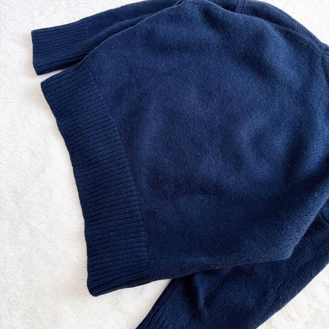 GALERIE VIE 完売品 クルーネックプルオーバー ニット S ネイビー
