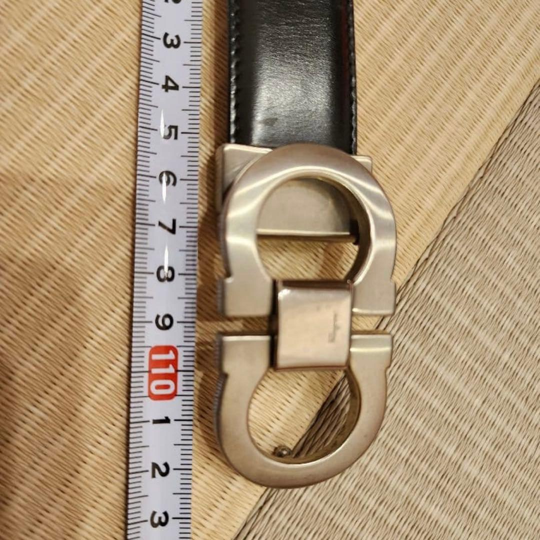 Ferragamo（フェラガモ）メンズベルト　黒レザー　US UK drip