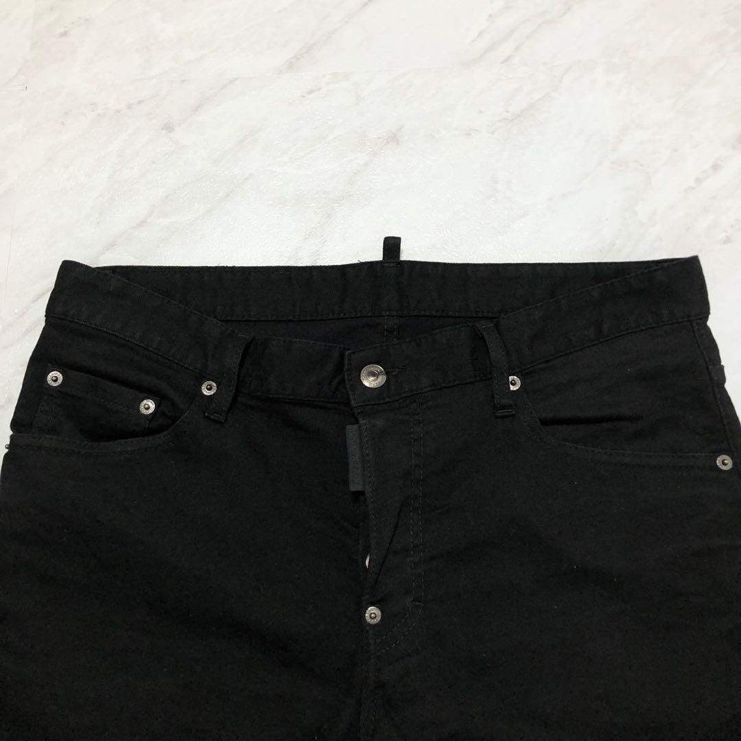 【美品 50】DSQUARED2 デニム skater jean オールブラック