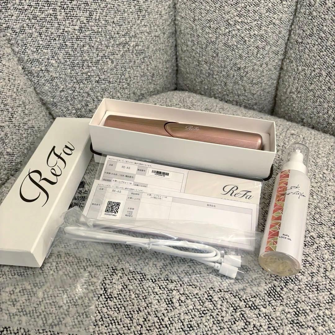【未使用】ReFa フィンガーヘアアイロン ローズゴールド