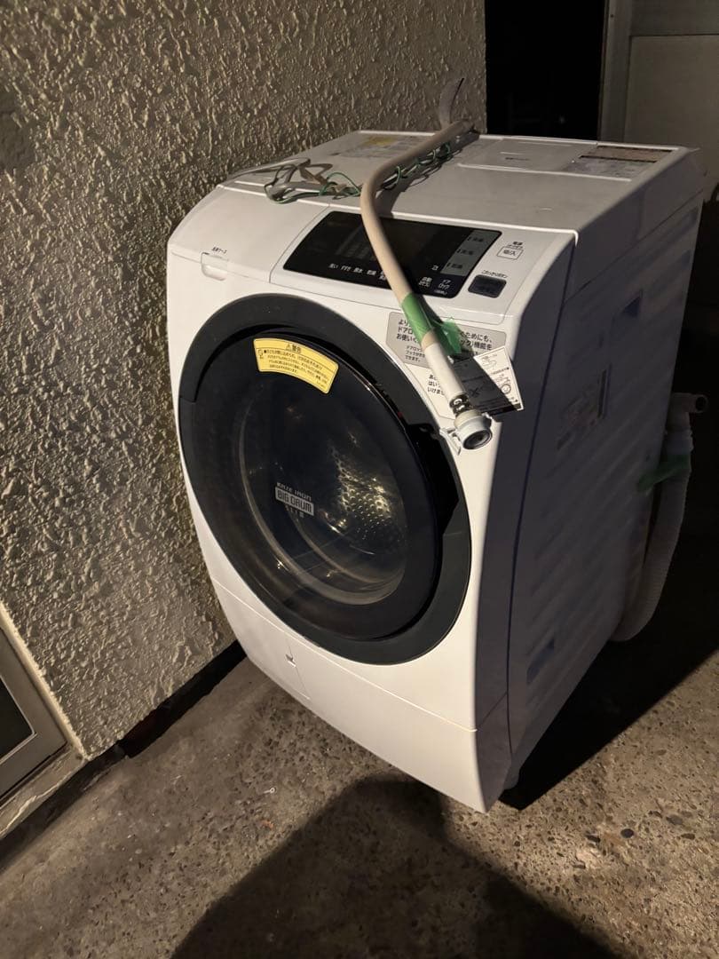 【吉野】ドラム式洗濯機 ホワイト 据え置き型