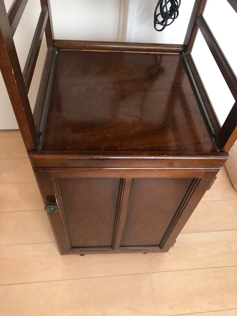 Kazカリモク　キッチンラック レンジ/炊飯器棚44x105x45