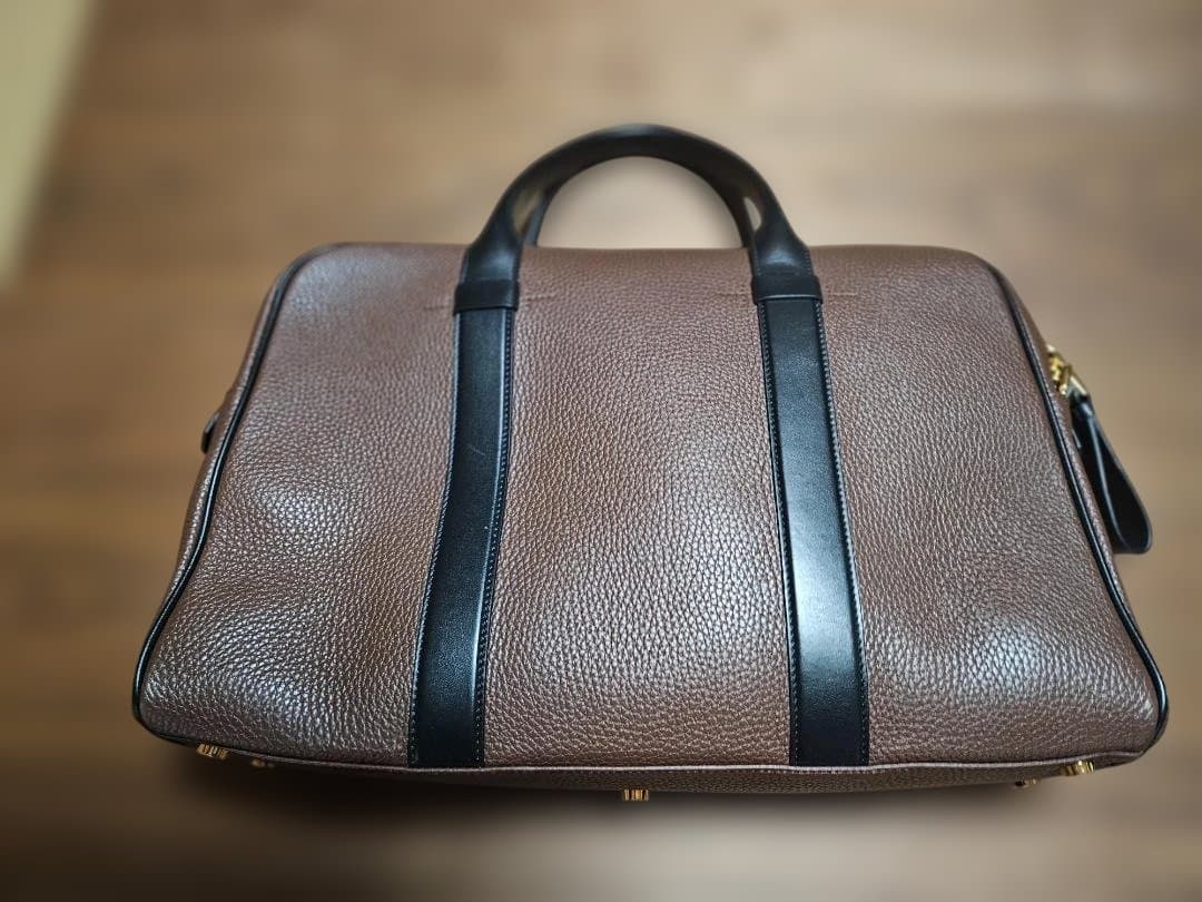 トム・フォードブラウンレザー ビジネスバッグ