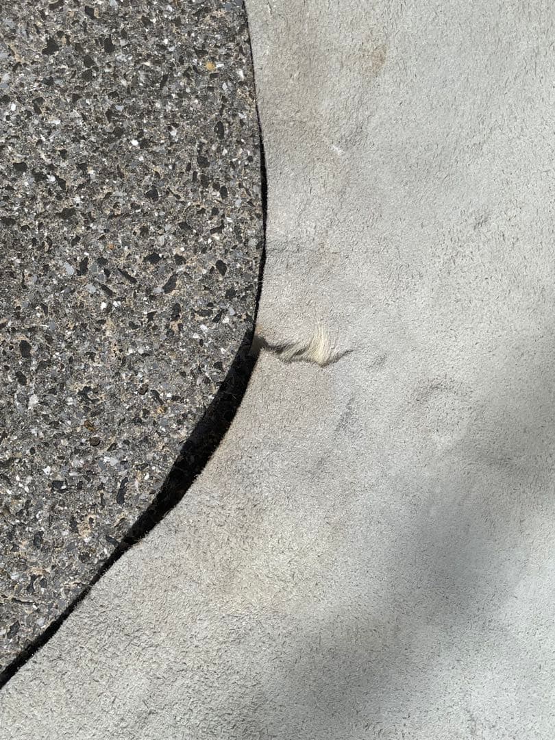 天然牛革ラグ 約210cm x 約195cm/本革大判本物/大きめカウラグ