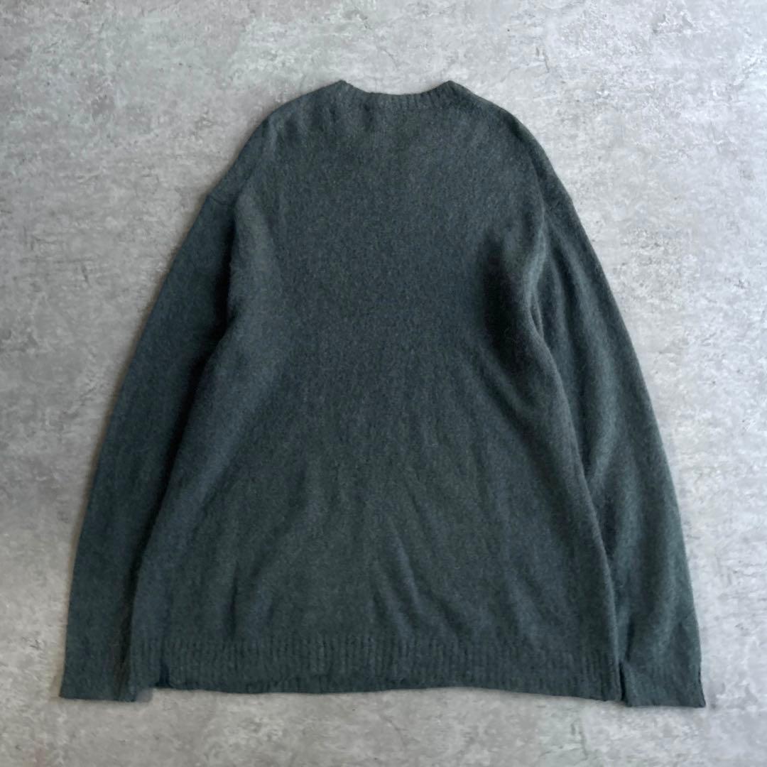 美品■ATON エイトン【XL】アルパカ ウール ニット セーター グリーン系