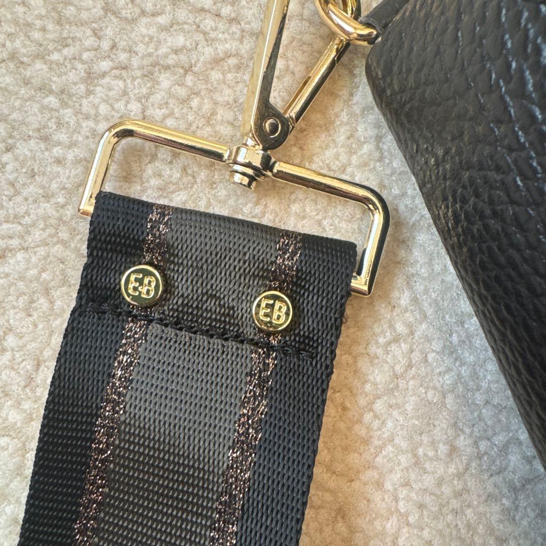 ELIE BEAUMONT エリー・ビューモント ブラックレザー ボディバッグ