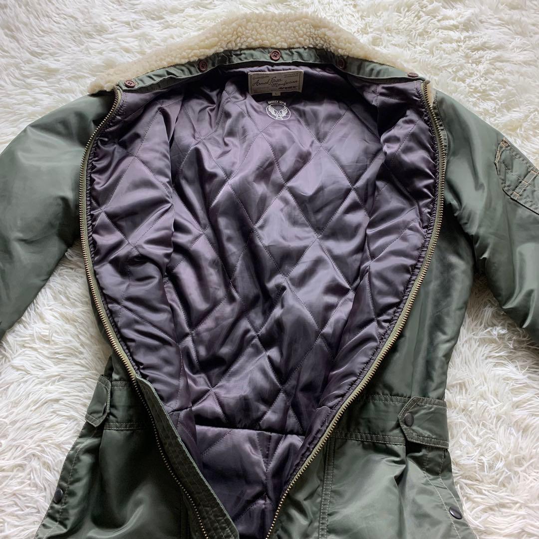 た*コ様 美品■AVIREX オールインワン　つなぎ　カーキ　L