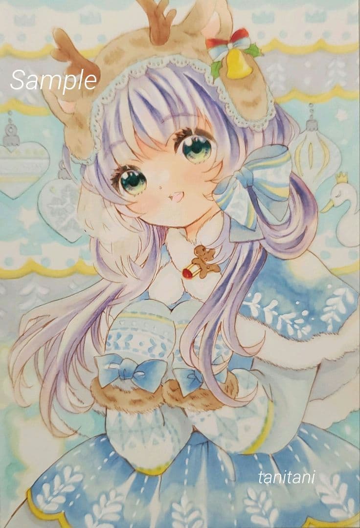 h*☆様 手描きイラスト　ハガキサイズ