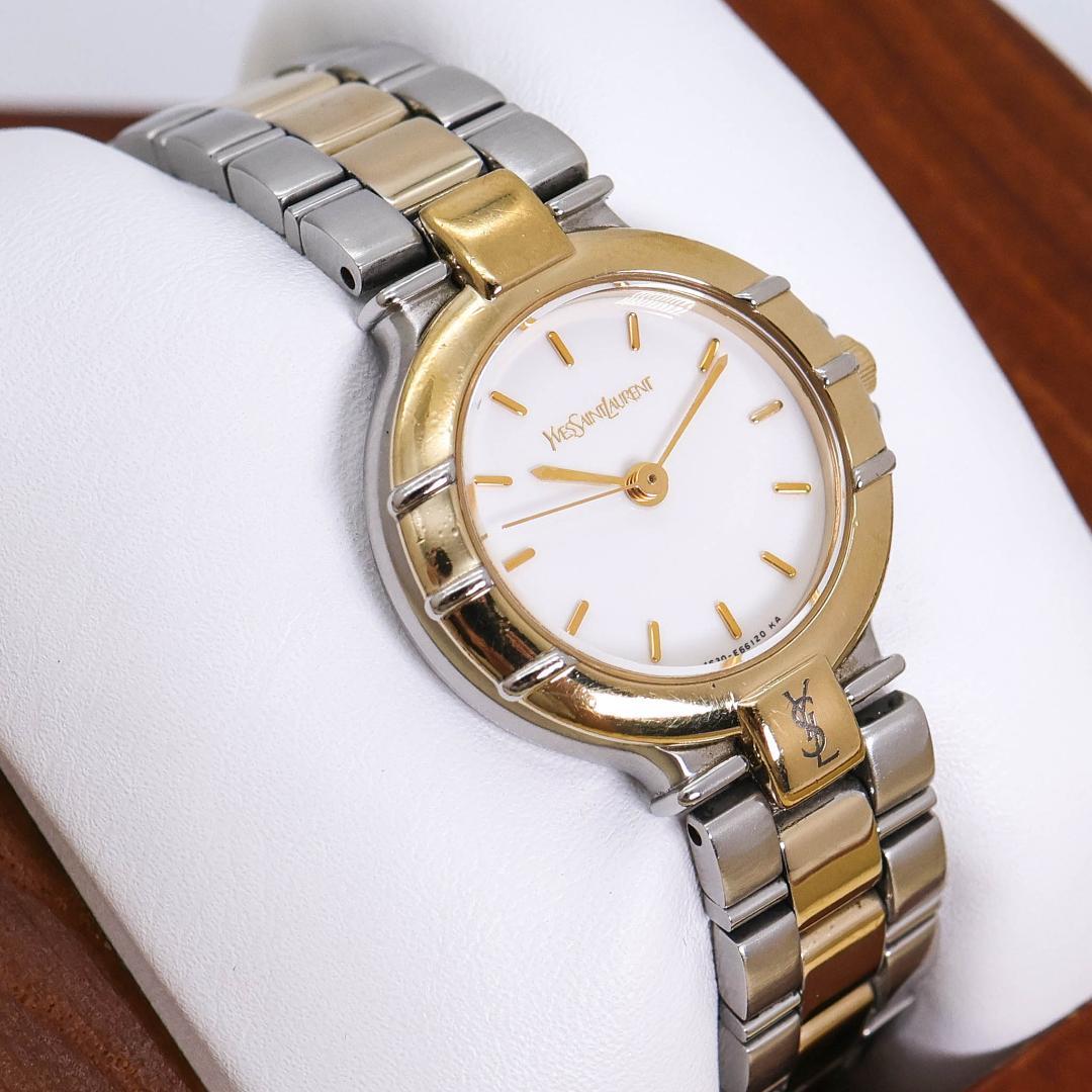 稼働 イヴサンローラン 腕時計 YSLロゴ レディース ブレスレット 2568