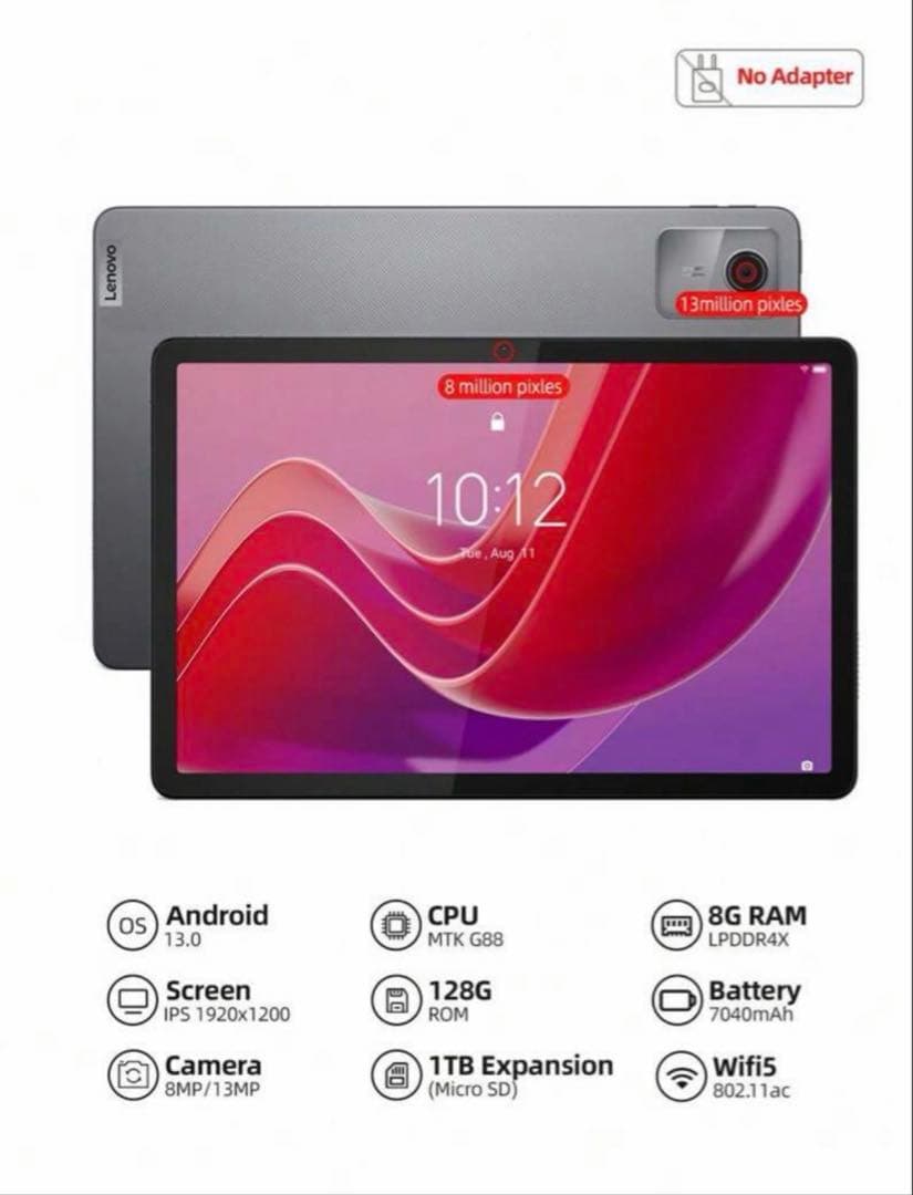 10.95型IPS液晶 Android 13Lenovo Tab K10/M11