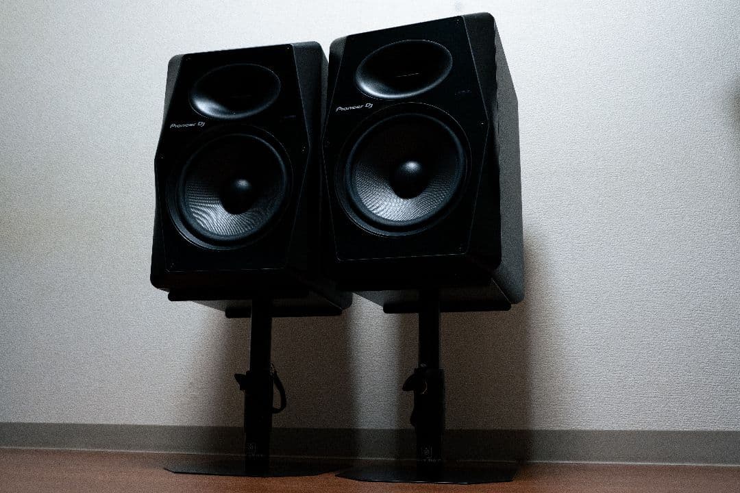 Pioneer VM-80 モニタースピーカー 専用台 XLRケーブル