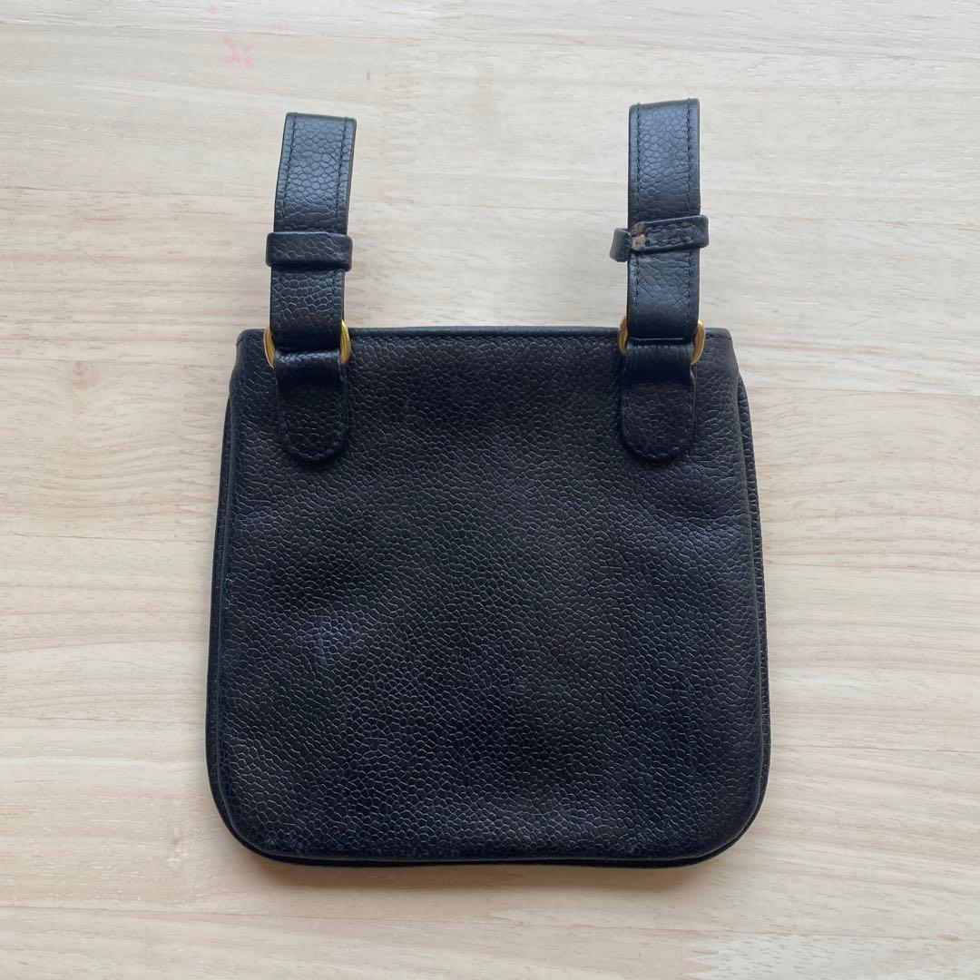 CHANEL ココマーク ウエストバッグ ウエストポーチキャビアスキン ブラック