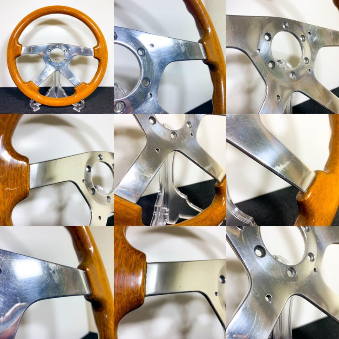 モモ アストラ ウッドステアリング 35.5パイ ホーンボタン付 93年製 希少