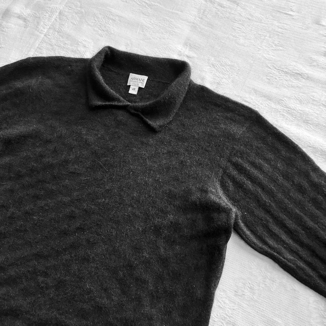 トップス archive armani 100% cashmere knit shirt