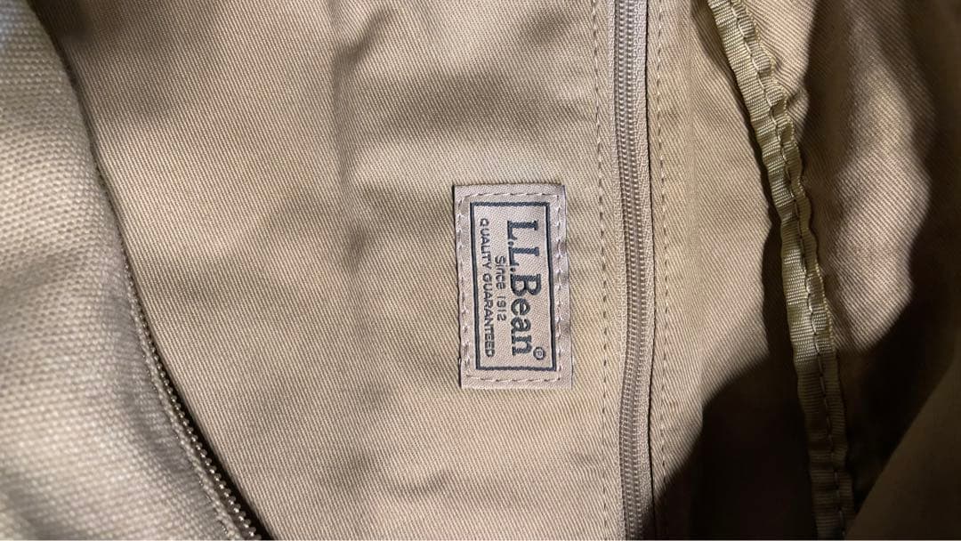 LLbean ベージュ キャンバス レザー メッセンジャーバッグ