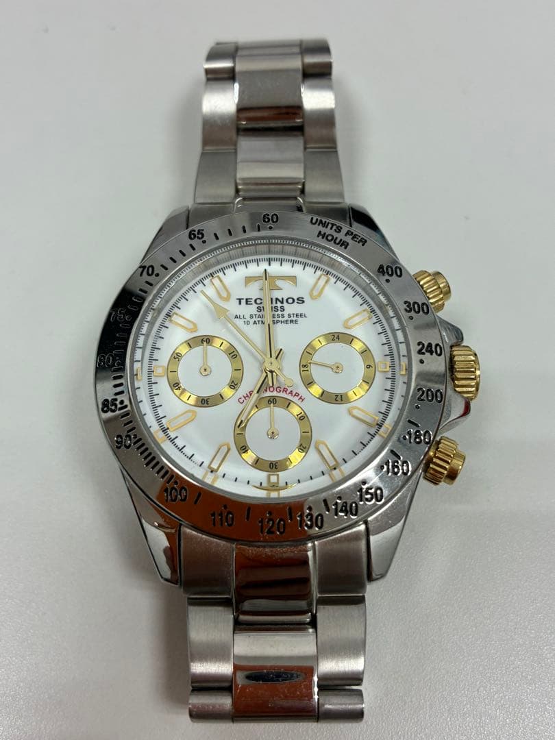 TECNOS クロノグラフ腕時計 他　3点セット