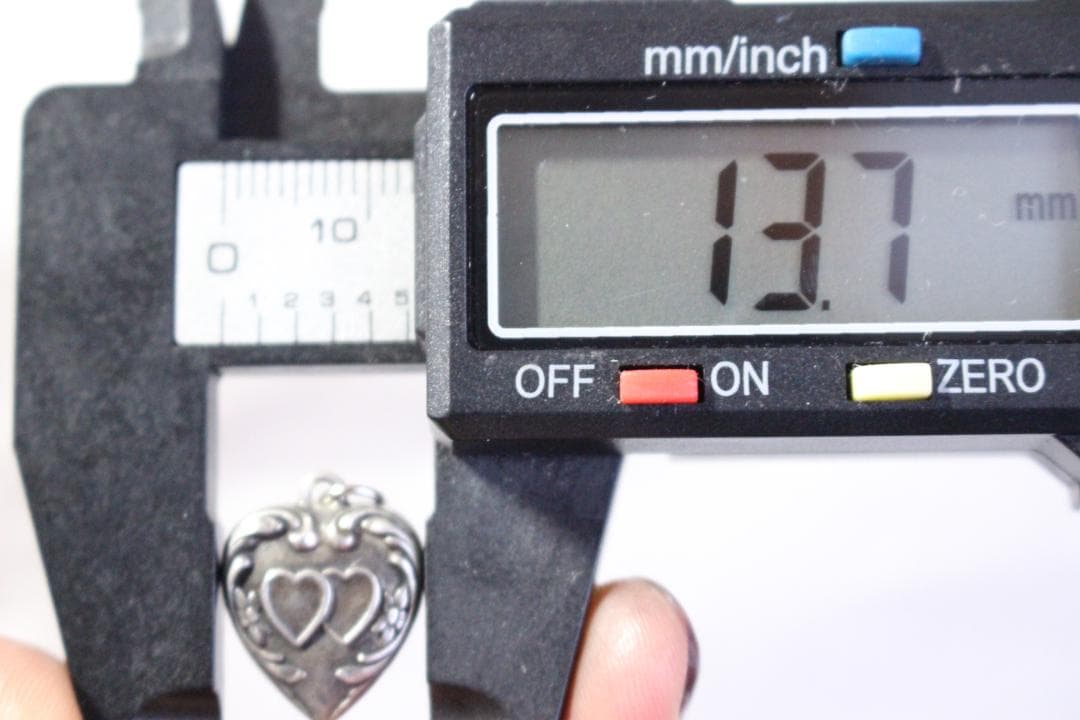 40s　スウィートハートジュエリー　WW2　シルバー　チャーム　勿忘草　両想い