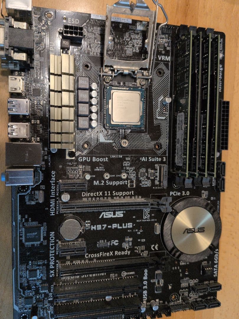 H97-PLUS + Core i7-4790 +DDR3 16GB セット