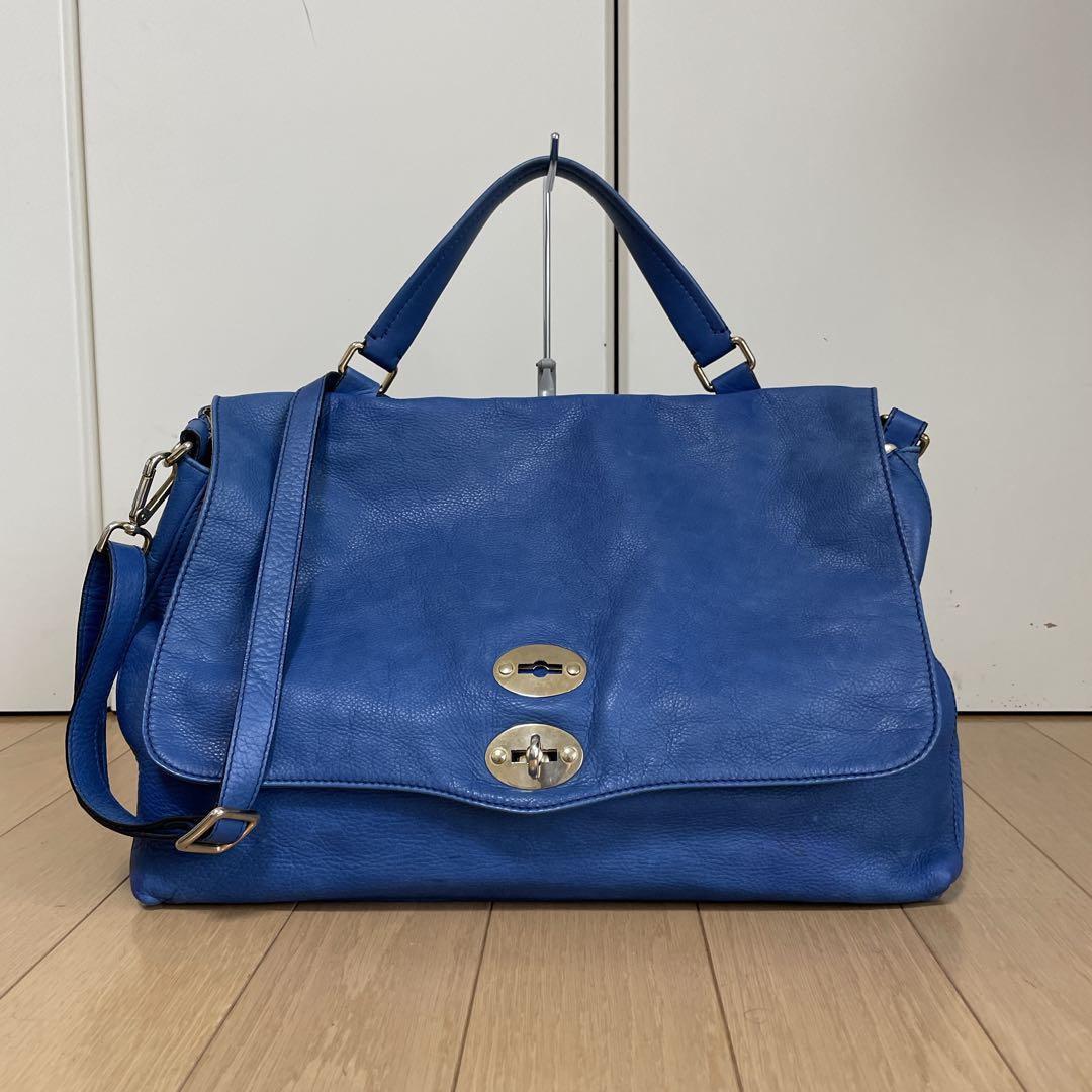 ザネラートZANELLATO 2wayショルダーポスティーナ中古ブルーL