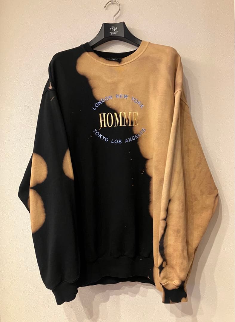 お*と様 美品　BALENCIAGA HOMMEブリーチスウェット