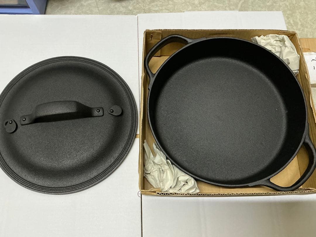 (新品未使用)OIGEN 南部鉄器 クックトップ 丸浅型 24cm 及源