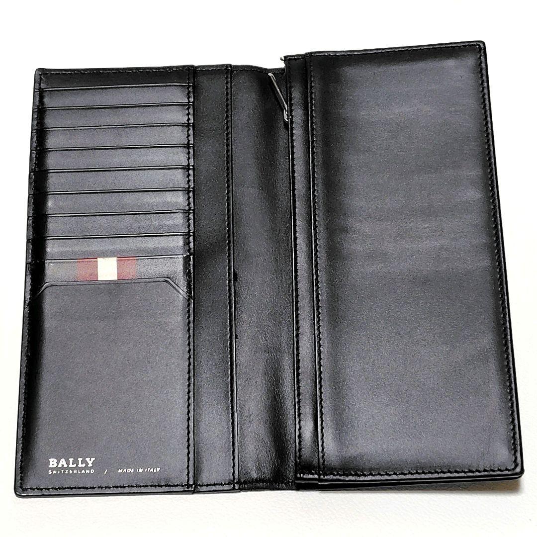 希少✨　BALLY　長財布　黒　レザー　総柄　ロゴ　トレインスポッティング