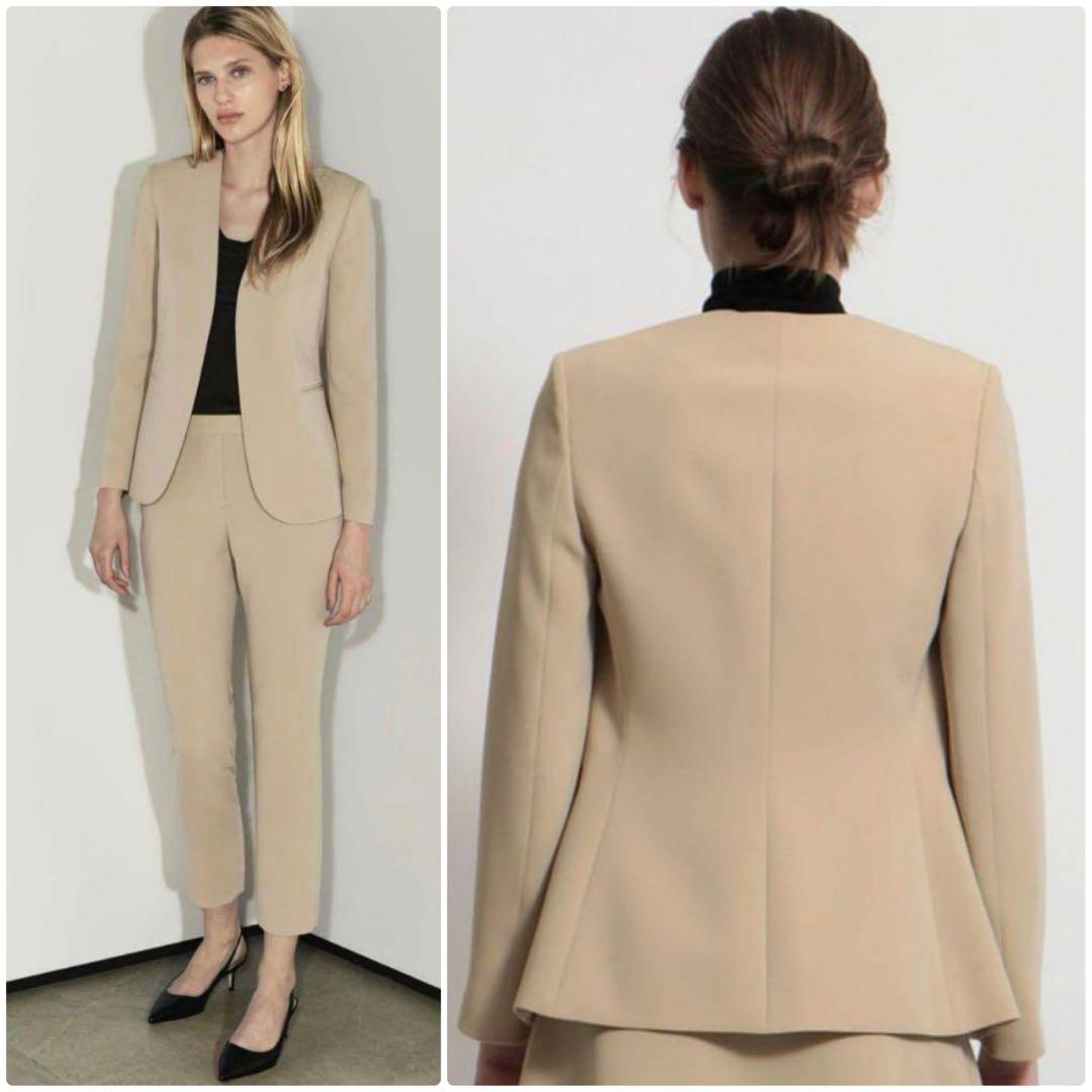 theory Classic Crepe パンツスーツ　ベージュ　サイズ2、4