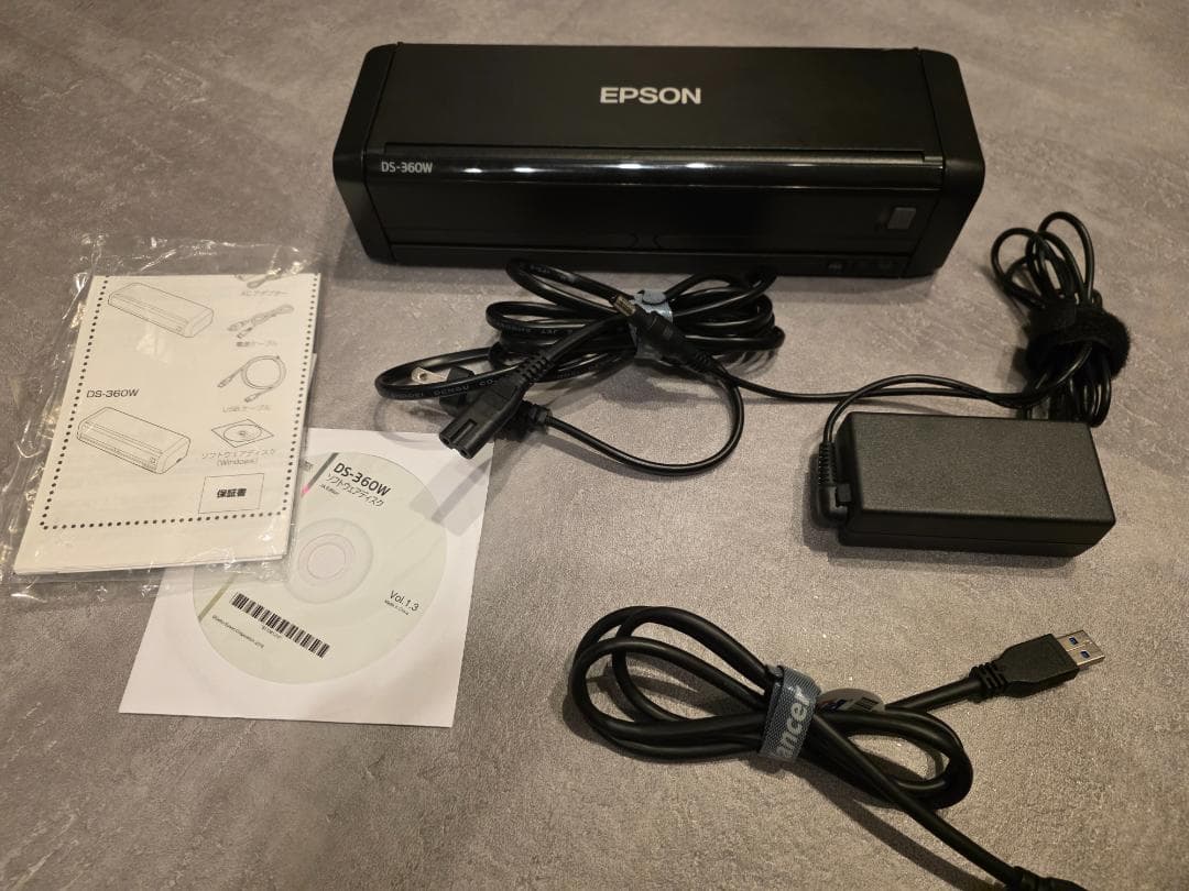 EPSON スキャナー DS-360W A4両面/Wi-Fi対応 コードレス
