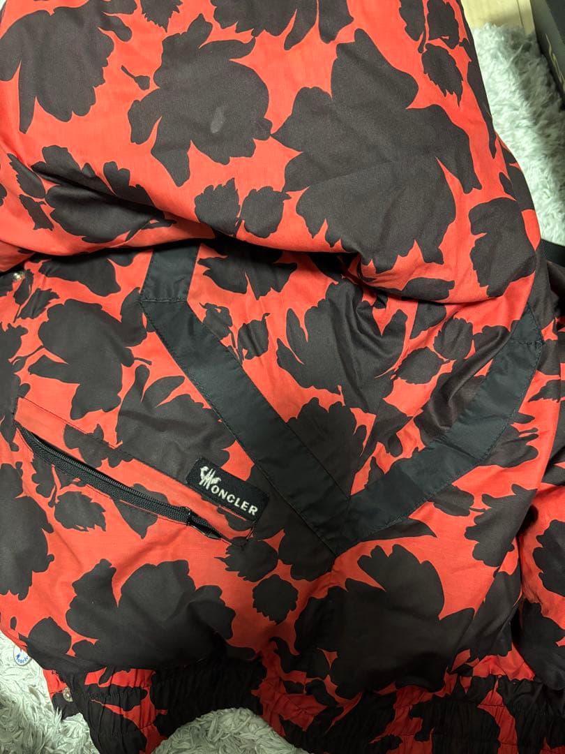 Moncler ダウンジャケット 古着 オレンジ/ブラック サイズ1