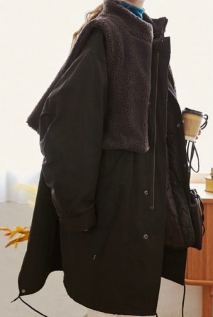 ANGIEモッズコート〔ボアベスト付き〕