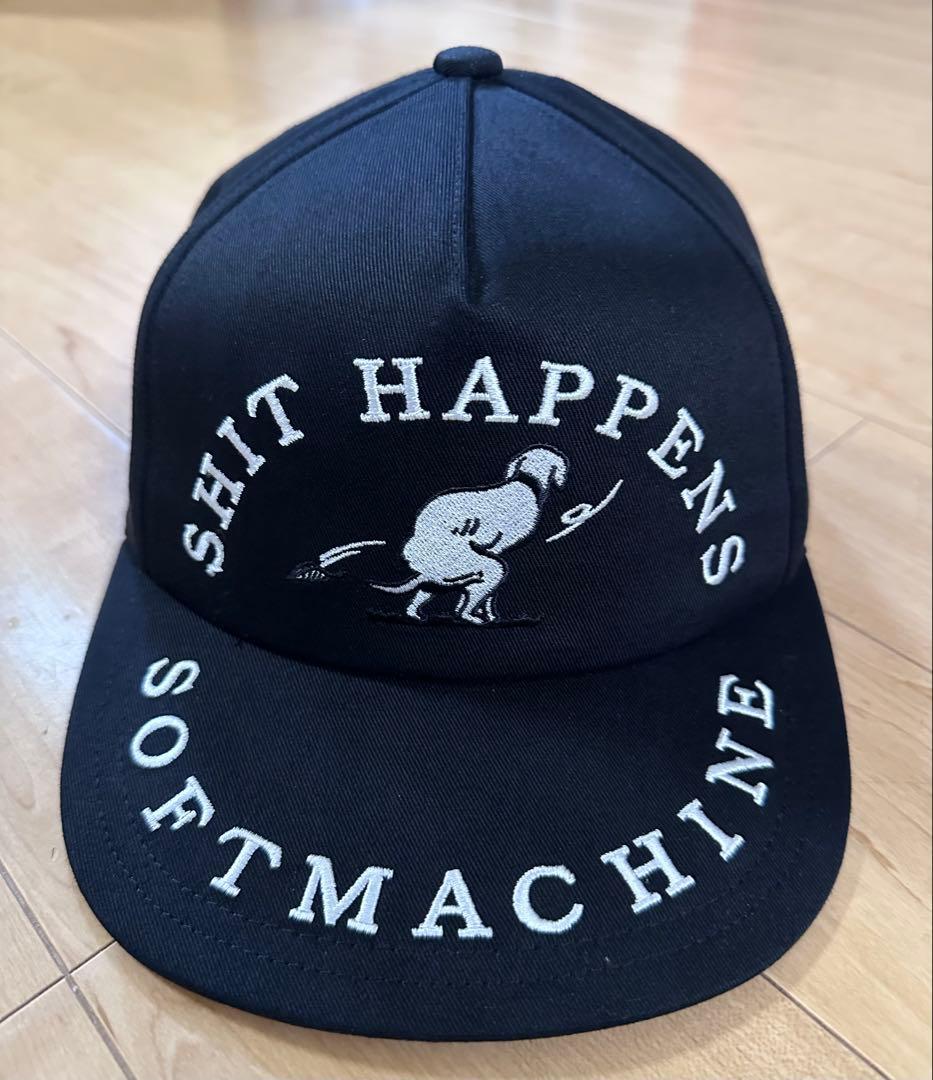 ほぼ未使用★SOFTMACHINE SHIT HAPPENS CAP BLACK