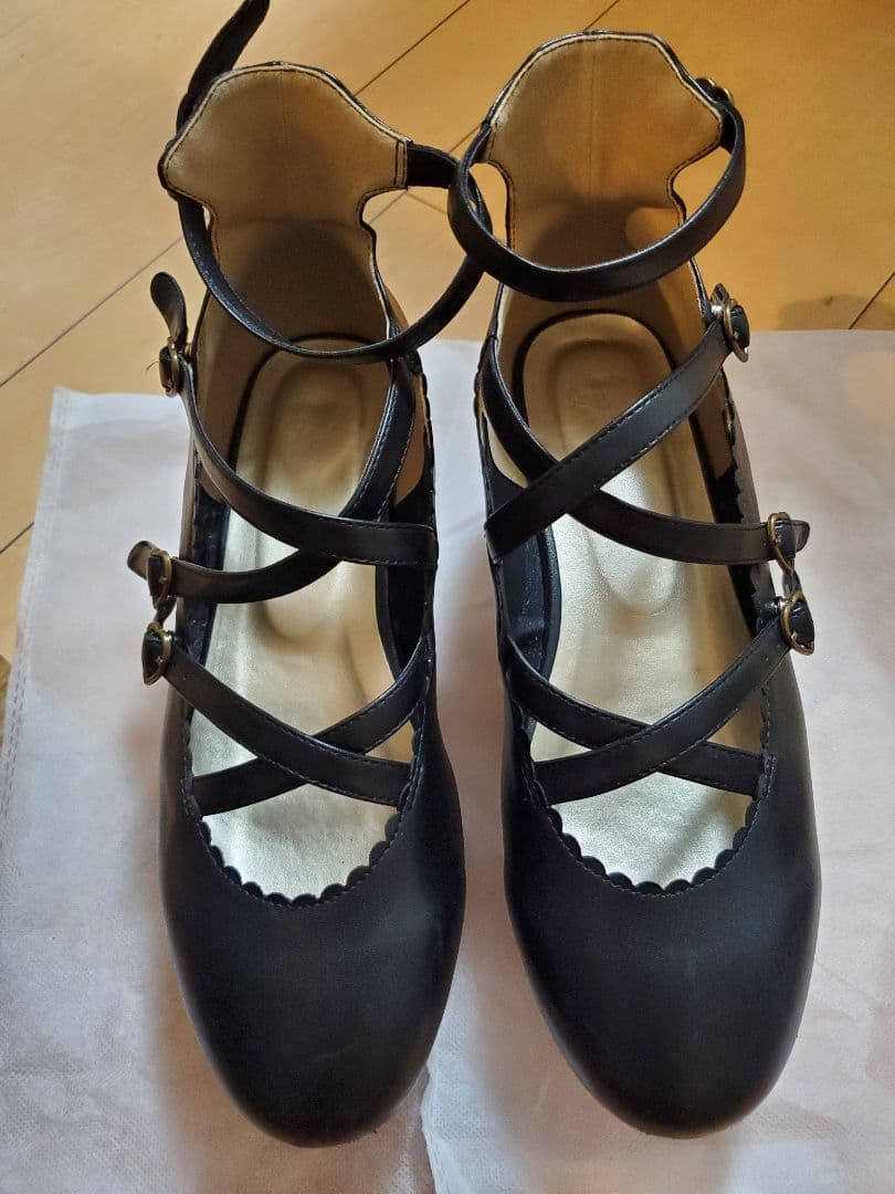 BABY　ヴィクトワールシューズ　黒　LL　ロリータ　木底靴