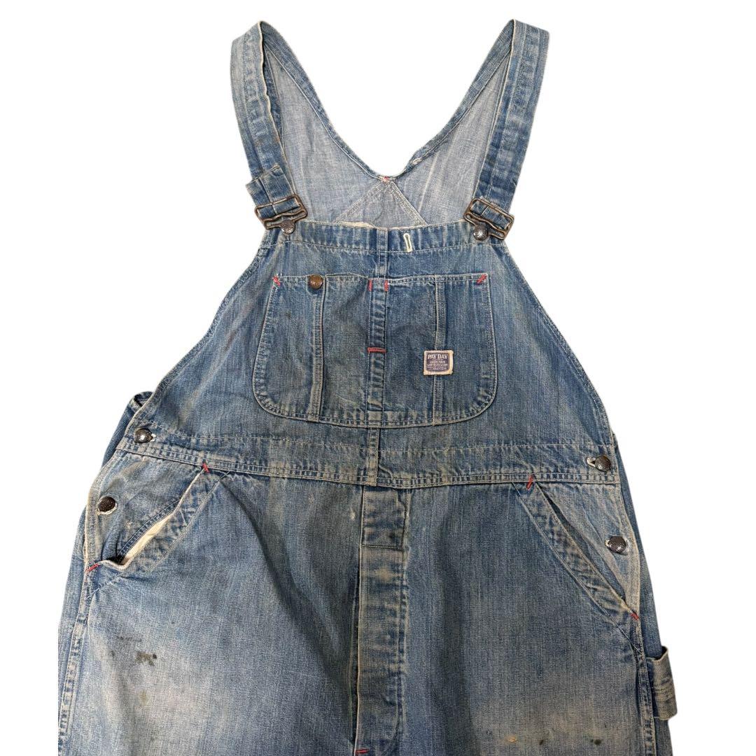 40s PAYDAYオーバーオール W108cm ビンテージ デニム