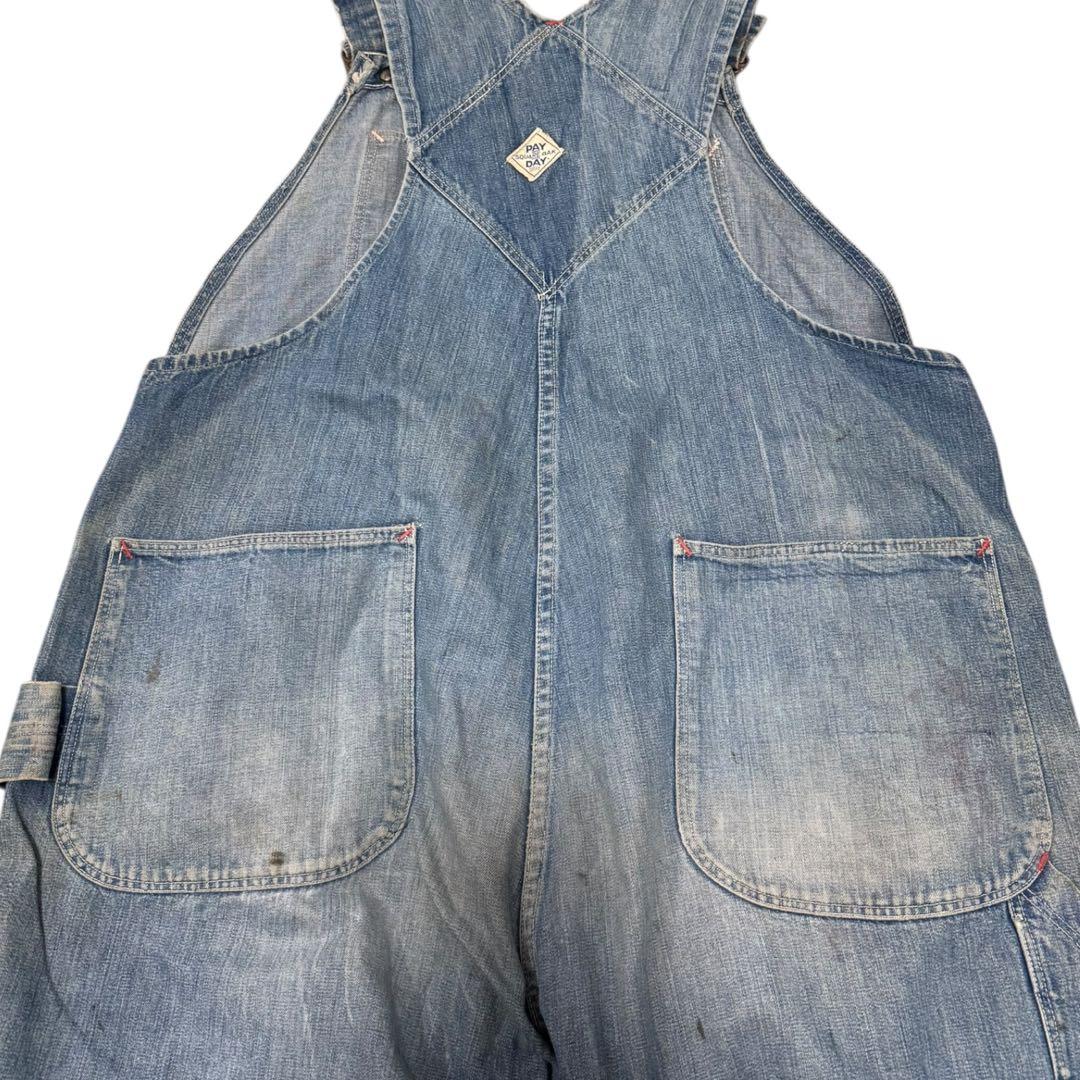 40s PAYDAYオーバーオール W108cm ビンテージ デニム