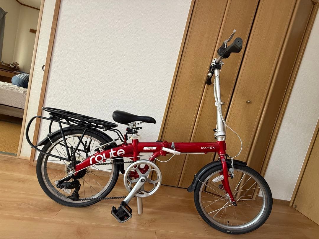 赤ちゃんさん専用　折りたたみ自転車 ROUTE ルビーレッド