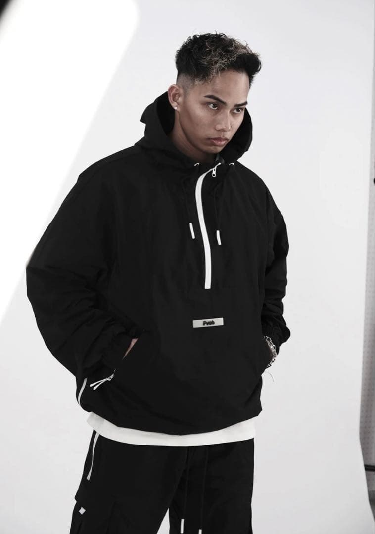 ジャケット・アウター PVOT ANORAK PREMIUM NYLON JACKET (BLACK)