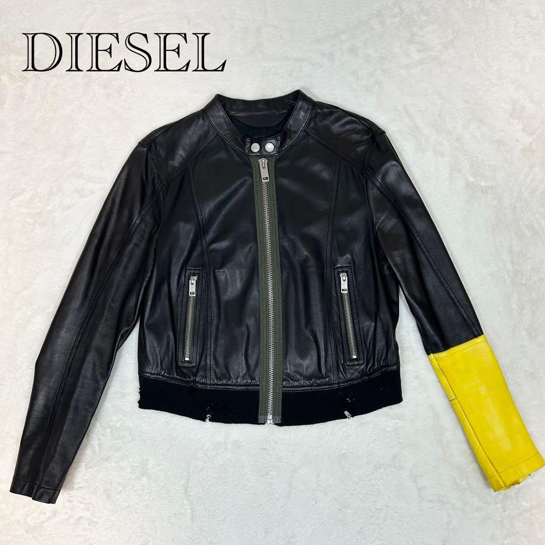 現行❗️DIESEL I-Iyssa ma1 レザージャケット　シングルライダース
