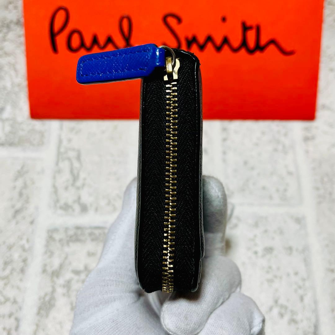 良品 ポールスミス スミシーハート 長財布 ロングウォレット ブラック 9308