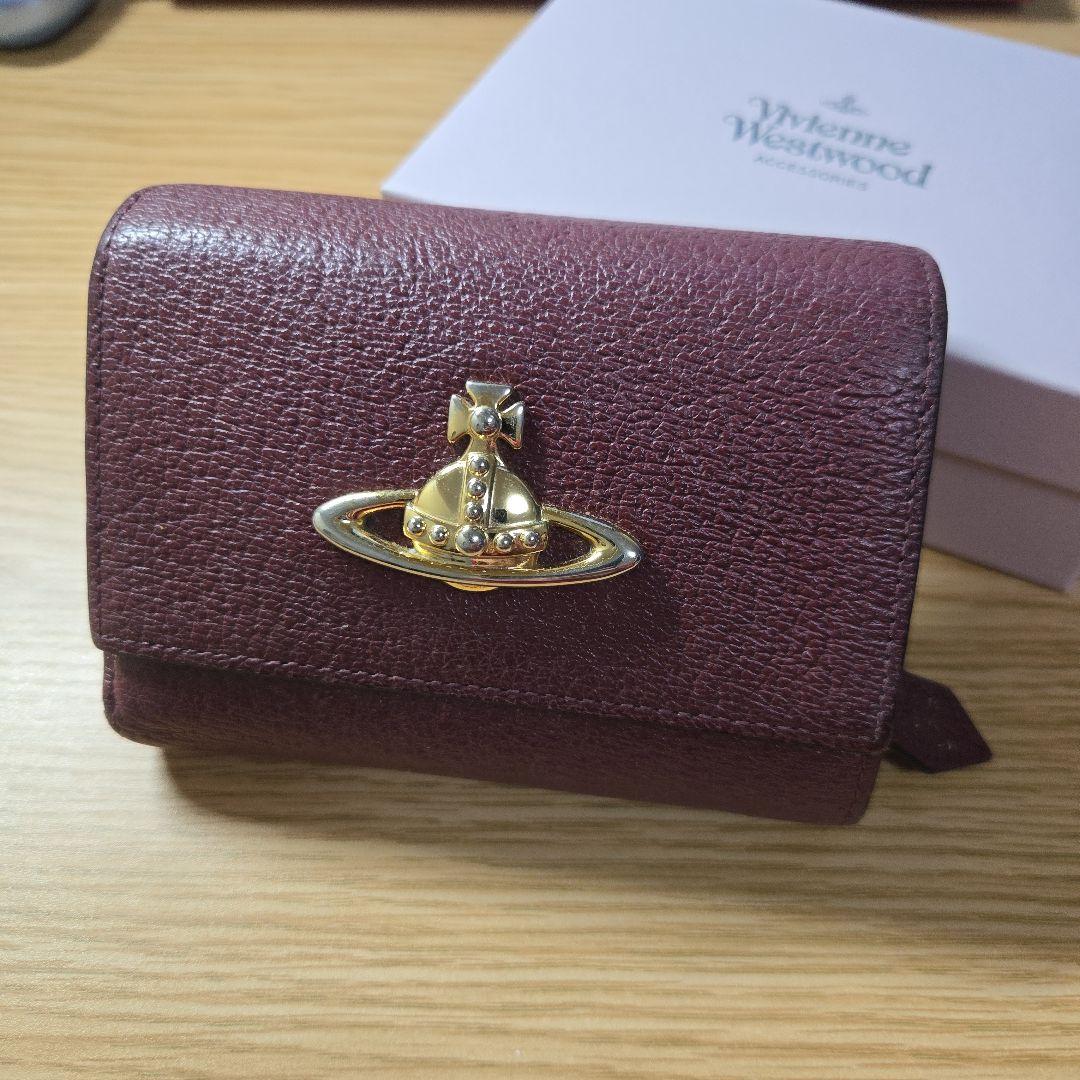 Vivienne Westwood バーガンディ 三つ折り財布