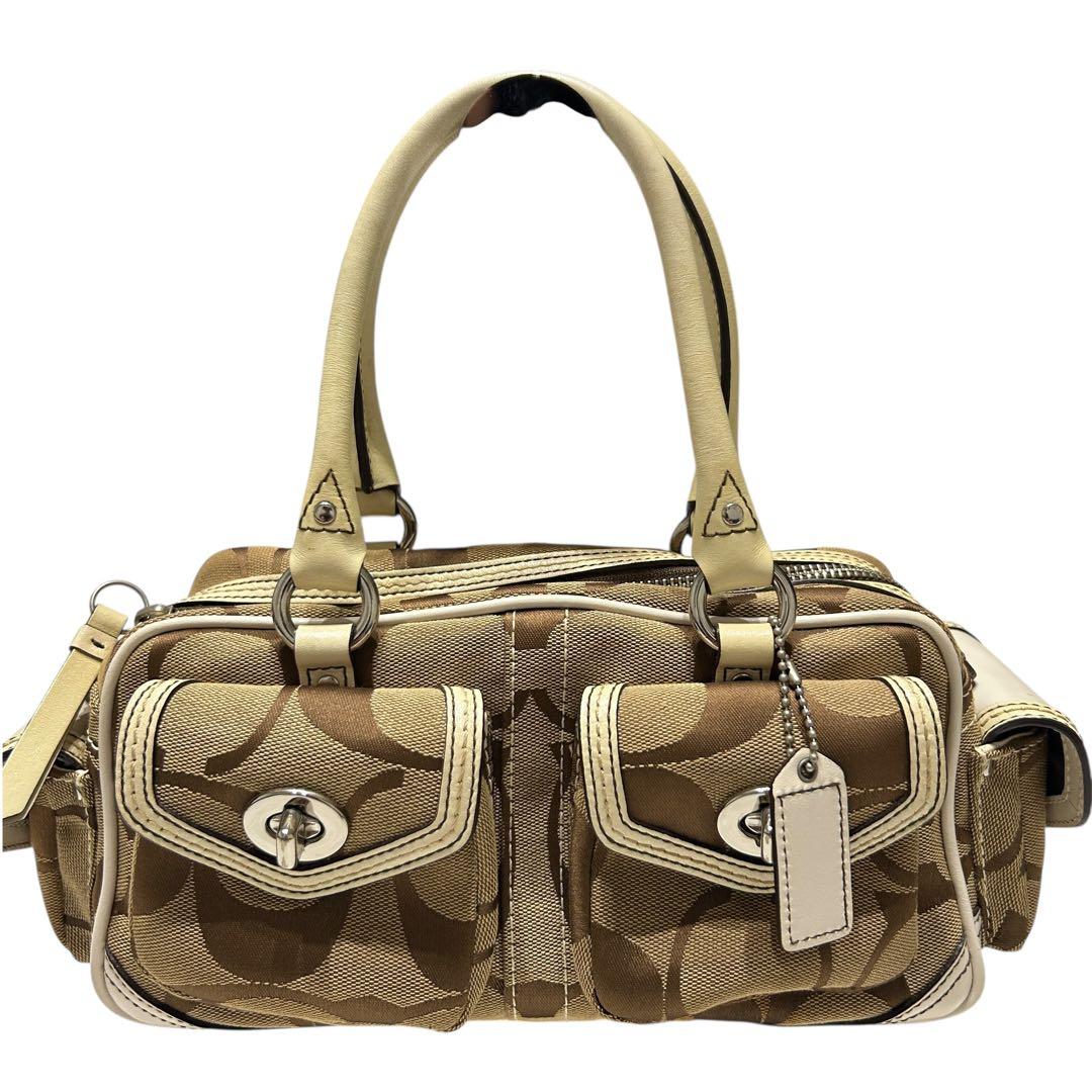 バッグ Coach Signature Gallery Pocket Satchel