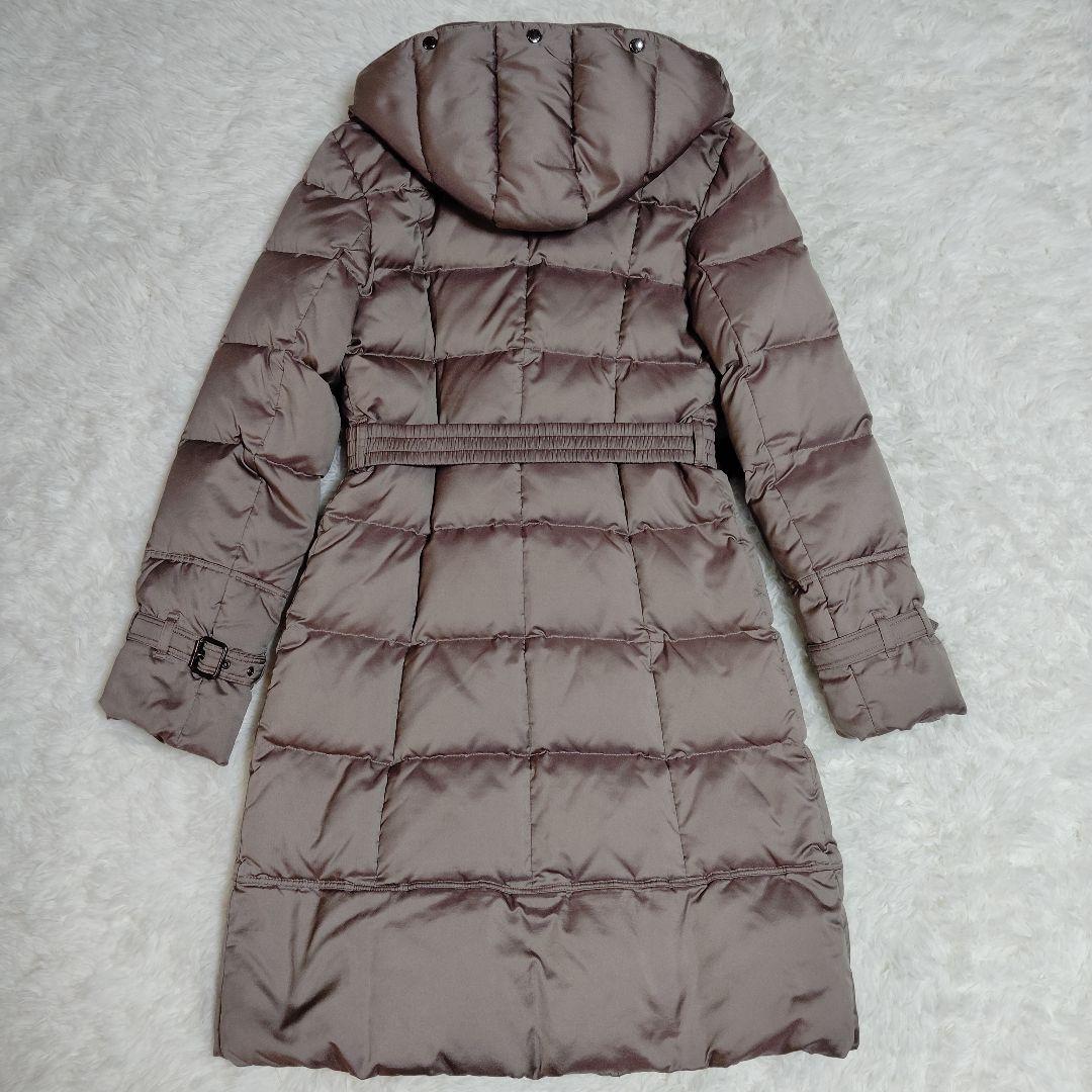 極美品 バーバリー ロンドン ダウンコート ピンクグレージュ 38 ノバチェック