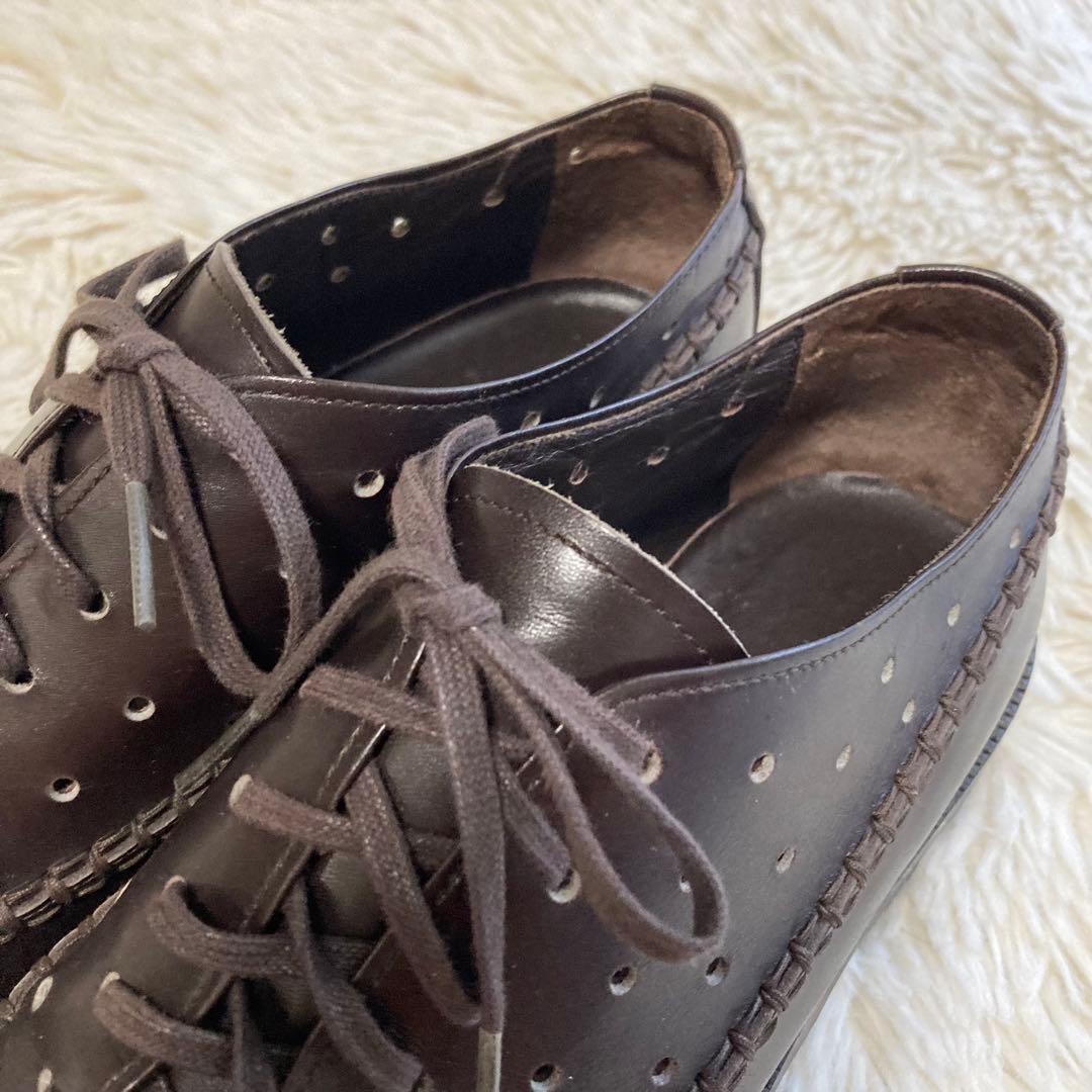 イッセイミヤケ ACCESSORY ドレスシューズ パンチング ダークブラウン