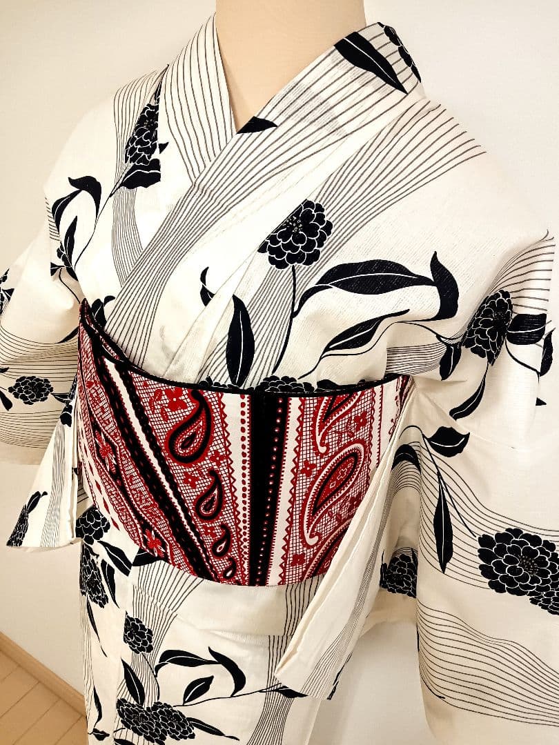 綿麻浴衣　トールサイズ　裄71cm