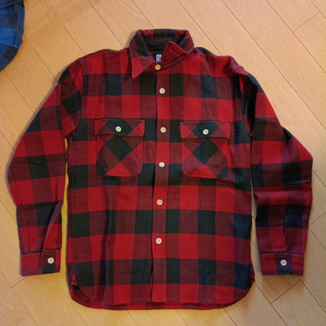 FLAT HEAD ネルシャツ 38 と SUGAR CANEネルシャツ S