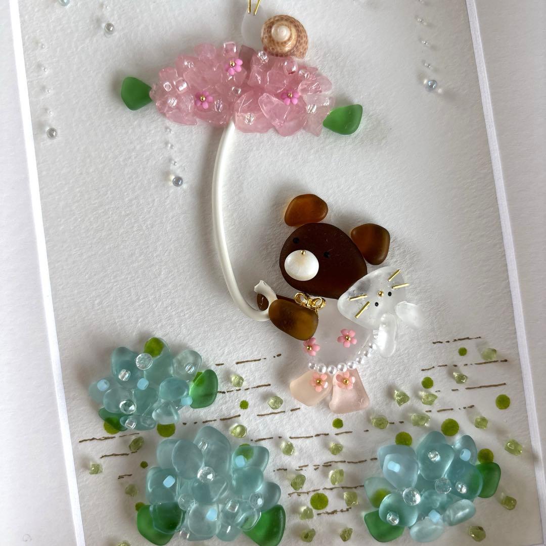 シーグラスアート❁雨の日のお散歩❁